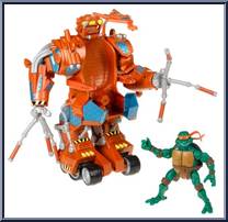 Michelangelo from Teenage Mutant Ninja Turtles - Animated - M.E.C.H Wrekkers manufactured by Playmates [Loose]