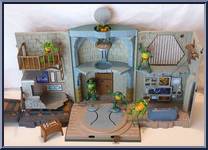Turtle Lair Playset from Teenage Mutant Ninja Turtles - Animated - Playset manufactured by Playmates [Loose]