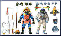 Samurai Adventure Michelangelo and Space Adventure Donatello from Teenage Mutant Ninja Turtles - Classic Cartoon - Multi-Packs manufactured by Neca [Loose]