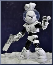 Adventures of Space Usagi (Black & White) from Teenage Mutant Ninja Turtles - Classic Cartoon - Basic Series manufactured by Neca [Loose]