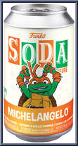 Michelangelo (Glow in the Dark) (Mutant Mayhem) from Teenage Mutant Ninja Turtles - Soda manufactured by Funko [Front]