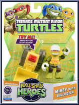 Mikey (with Bulldozer) from Teenage Mutant Ninja Turtles - Half Shell Heroes - Basic Series manufactured by Playmates [Front]