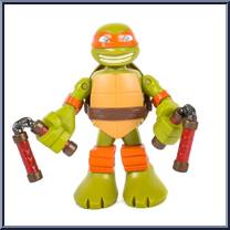 Nunchuck-Twirling Mikey from Teenage Mutant Ninja Turtles - Half Shell Heroes - Basic Series manufactured by Playmates [Loose]