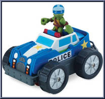 Race Car to Police Car (with Leo) from Teenage Mutant Ninja Turtles - Half Shell Heroes - Mutations manufactured by Playmates [Loose]