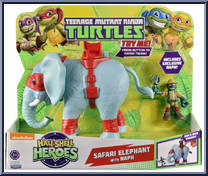Safari Elephant (with Raph) from Teenage Mutant Ninja Turtles - Half Shell Heroes - Basic Series manufactured by Playmates [Front]