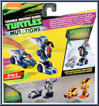 One-Touch Leo Samurai Streetcar from Teenage Mutant Ninja Turtles - Nickelodeon - T-Machines manufactured by Playmates [Back]