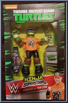 Leonardo as John Cena from Teenage Mutant Ninja Turtles - Nickelodeon - WWE manufactured by Playmates [Front]