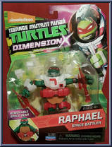Raphael (Space Battler) from Teenage Mutant Ninja Turtles - Nickelodeon - Dimension X manufactured by Playmates [Front]