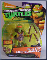 Spittin' Michelangelo from Teenage Mutant Ninja Turtles - Nickelodeon - Basic Series manufactured by Playmates [Front]