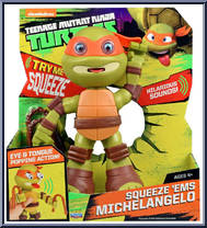 Squeeze 'Ems Michelangelo from Teenage Mutant Ninja Turtles - Nickelodeon - Basic Series manufactured by Playmates [Front]