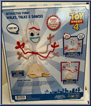 Interactive Forky (Walks, Talks & Dances) from Toy Story 4 - Interactive manufactured by Thinkway Toys [Back]