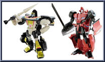 Sideswipe & Stepper from Transformers - Adventure Series - Wave  8 manufactured by Takara [Loose]