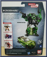 Crosshairs from Transformers - Age of Extinction - Generations - Deluxe Class manufactured by Hasbro [Back]