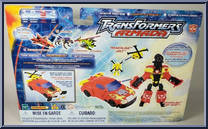 Powerlinx Hot Shot with Powerlinx Jolt from Transformers - Armada - Supercon Assortment manufactured by Hasbro [Back]