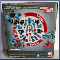Drift & Roughneck from Transformers - Construct-Bots - Dinobot Warriors manufactured by Hasbro [Back]