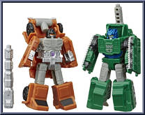 Bombshock & Growl from Transformers - Earthrise War for Cybertron - Micromaster manufactured by Takara [Loose]