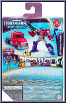 Optimus Prime from Transformers - EarthSpark - Deluxe manufactured by Hasbro [Back]