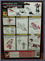 Slingshot from Transformers - Generation 1 - Series 3 manufactured by Hasbro [Back]