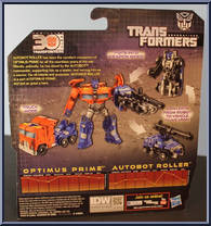 Optimus Prime & Autobot Roller from Transformers - Generations - Thrilling 30 - Legends Class manufactured by Hasbro [Back]