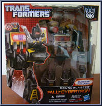 Soundblaster with Buzzsaw from Transformers - Generations - Fall of Cybertron - Voyager Class manufactured by Hasbro [Front]