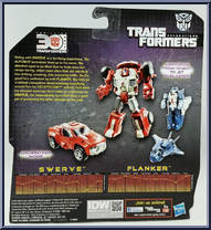 Swerve & Flanker from Transformers - Generations - Thrilling 30 - Legends Class manufactured by Hasbro [Back]