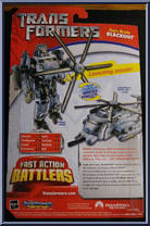 Blackout (Gyro Blade) from Transformers - Movie - Fast Action Battlers manufactured by Hasbro [Back]