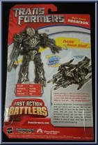 Megatron (Night Attack) from Transformers - Movie - Fast Action Battlers manufactured by Hasbro [Back]