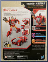 Novastar from Transformers - Power of the Primes - Deluxe manufactured by Hasbro [Back]