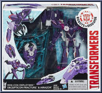 Fracture & Airazor from Transformers - Robots in Disguise (2015) - Mini-Con Deployers manufactured by Hasbro [Front]