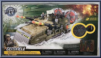 Hovercraft with Battle Tank from True Heroes - Sentinel 1 - Playsets manufactured by Geoffrey [Front]