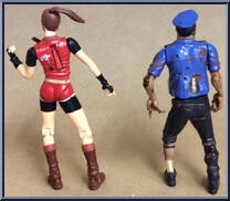 Claire Redfield / Zombie Cop from Video Game Super Stars Presents - Resident Evil 2 manufactured by Toy Biz [Loose]
