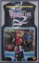 Claire Redfield / Zombie Cop from Video Game Super Stars Presents - Resident Evil 2 manufactured by Toy Biz [Front]