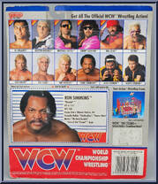 Ron Simmons (Blue Suit with White Stripe) from WCW - Series 2 - Released in UK manufactured by Galoob [Back]
