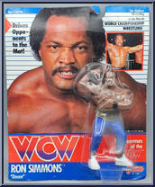 Ron Simmons (Blue Suit with White Stripe) from WCW - Series 2 - Released in UK manufactured by Galoob [Front]