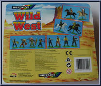 2 Horses / 2 Indians from Wild West - Carded manufactured by Britains [Back]