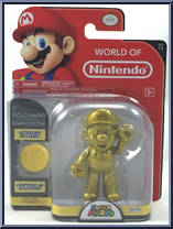 Gold Mario (Super Mario) from World of Nintendo - Series 1-5 manufactured by Jakks Pacific [Front]