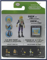 Sheik (Zelda) from World of Nintendo - Series 1-5 manufactured by Jakks Pacific [Back]
