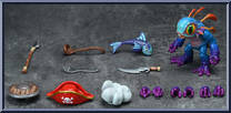 Fish Hero (Blue) (Murloc Set) from World of Warcraft - Basic Series manufactured by Hero Toys [Loose]