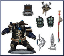 Pandaren Monk & Pandaren Rogue from World of Warcraft - Posed Figures manufactured by McFarlane [Loose]