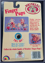 Purple Shirt / Orange Pants from Wrinkles - Finger Pups manufactured by LJN [Back]