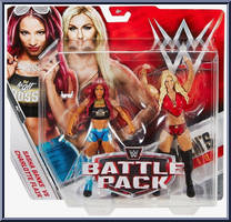 Sasha Banks vs. Charlotte Flair from WWE Battle Packs - Series 47 manufactured by Mattel [Front]