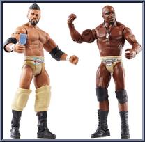 Darren Young & Titus O'Neil from WWE Battle Packs - Series 21 manufactured by Mattel [Loose]