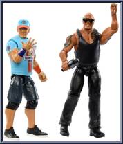 Rock vs John Cena from WWE Championship Showdown - Series 19 manufactured by Mattel [Loose]