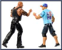 Rock vs John Cena from WWE Championship Showdown - Series 19 manufactured by Mattel [Loose]