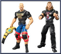 Stone Cold Steve Austin vs Triple H from WWE Championship Showdown - Series 15 manufactured by Mattel [Loose]