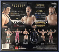 Andre the Giant / Jake Roberts / John Studd from WWE Classic Superstars - 3-Packs manufactured by Jakks Pacific [Back]