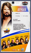 AJ Styles from WWE Elite Collection - Series  77 manufactured by Mattel [Back]
