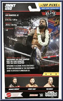 Jimmy Uso from WWE Elite Collection - Top Picks - 2023 manufactured by Mattel [Back]