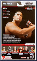 Rock from WWE Elite Collection - Greatest Hits - 2022 manufactured by Mattel [Back]