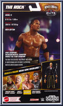 Rock from WWE Elite Collection - Wrestlemania 39 manufactured by Mattel [Back]